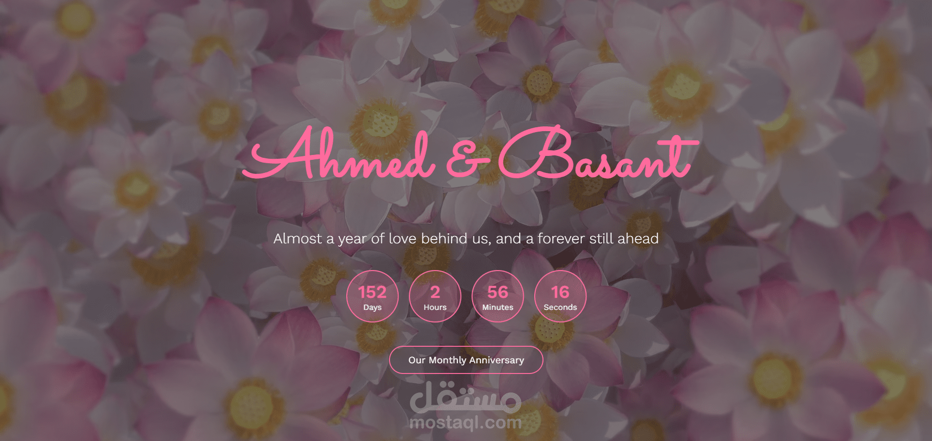 Anniversary Countdown Timer Web App