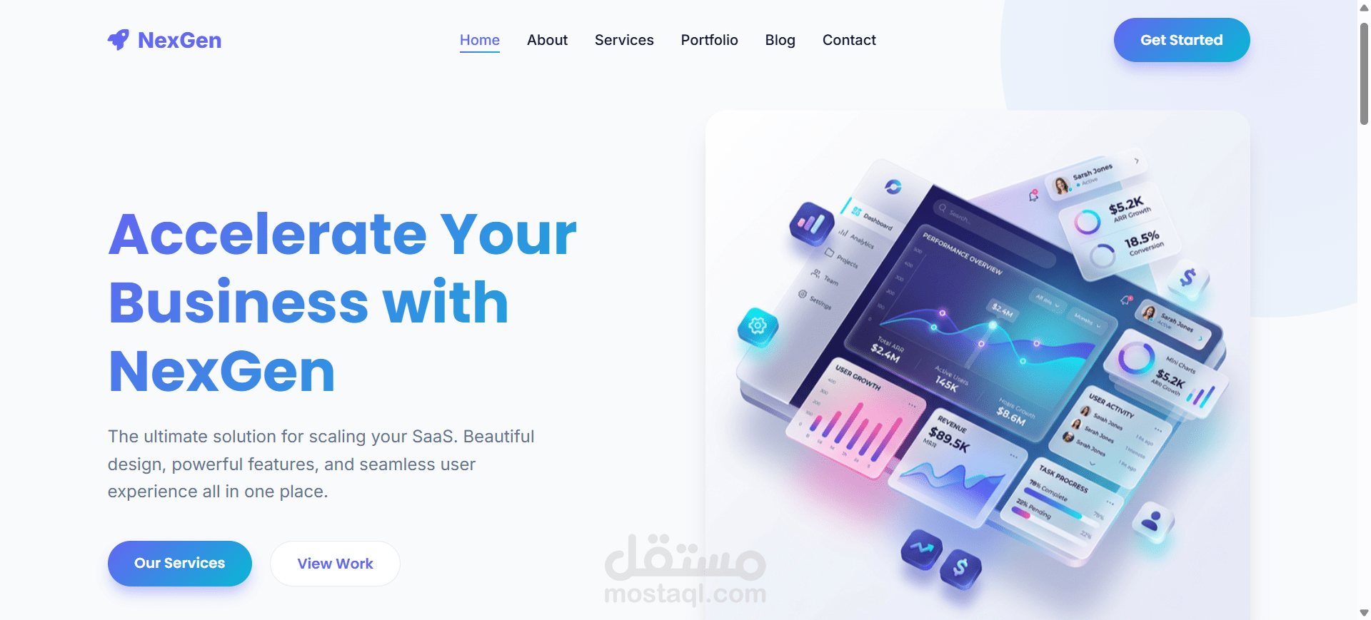 NexGen | High-End Modern SaaS & Tech Startup Responsive Website