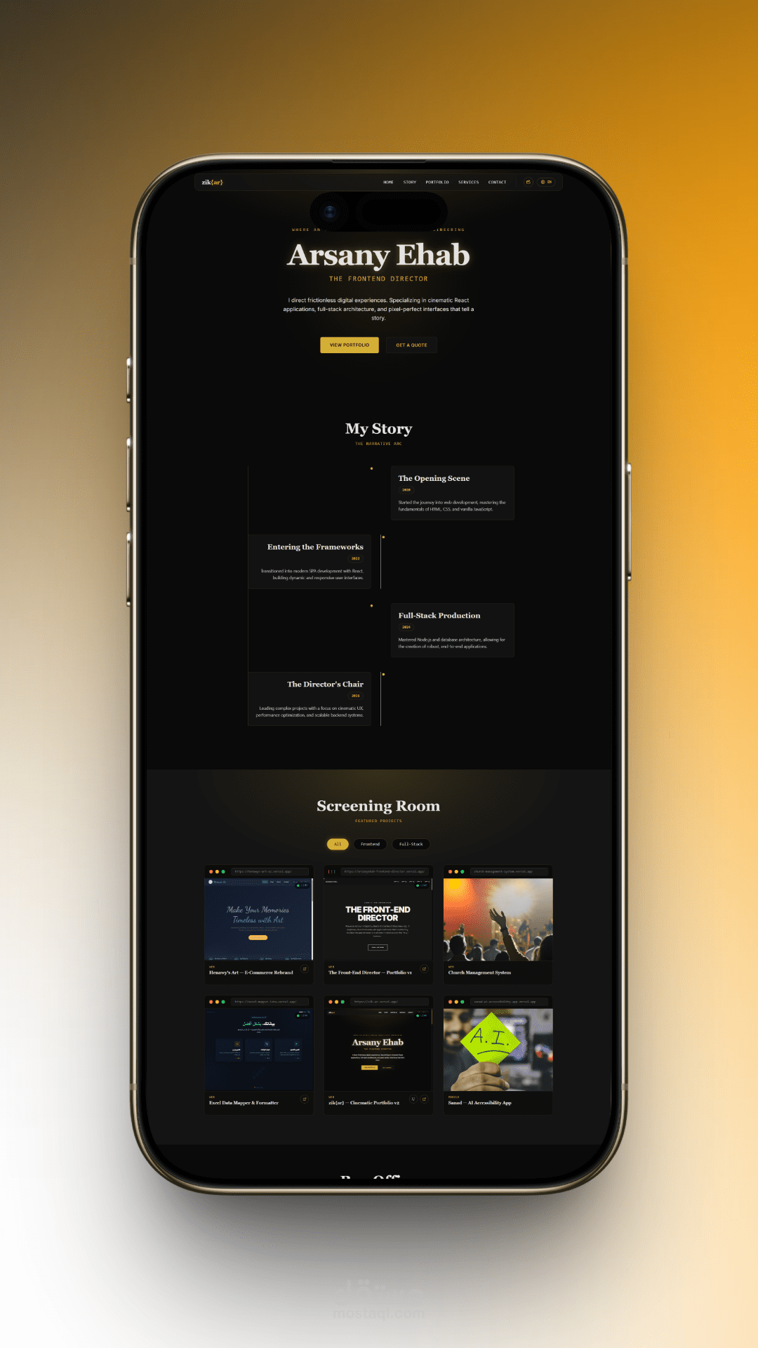 تصميم portfolio احترافي