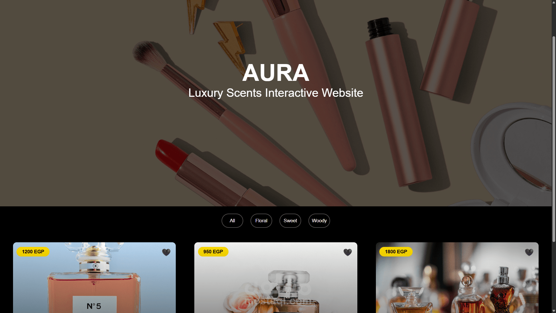aura luxury perfume website