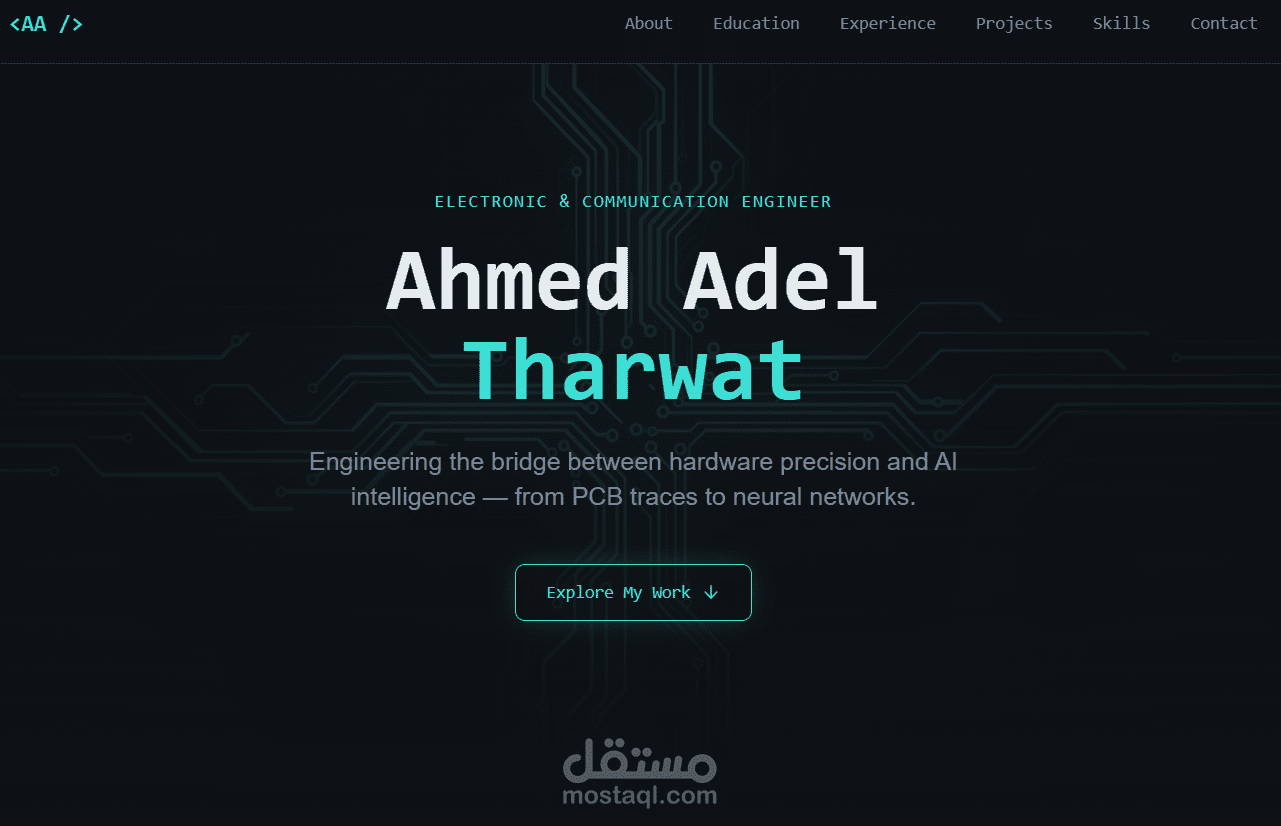 تصميم Portfolio احترافي لعرض أعمالك | Personal Portfolio Design