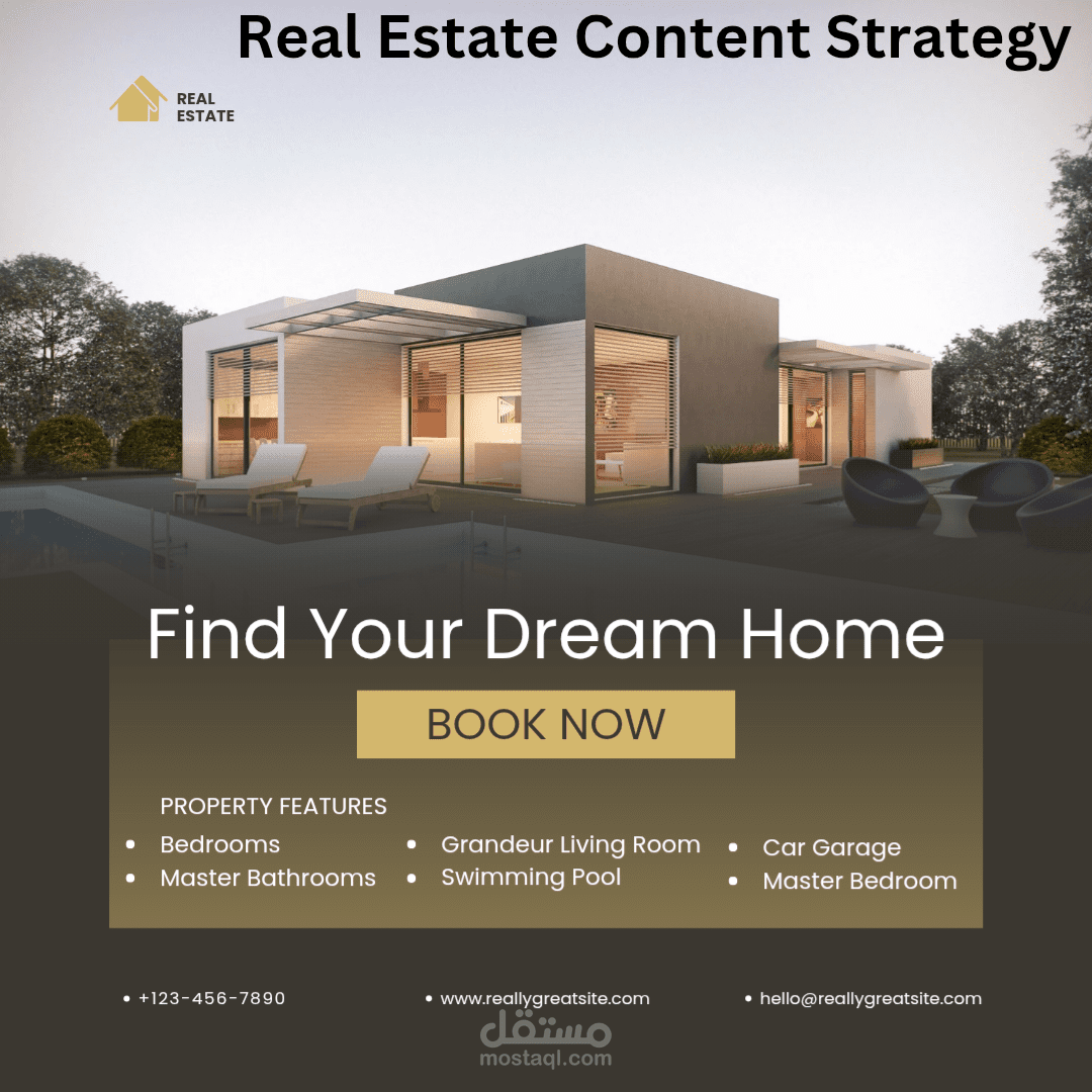 تصميم وإدارة محتوى إبداعي لقطاع العقارات الفاخرة