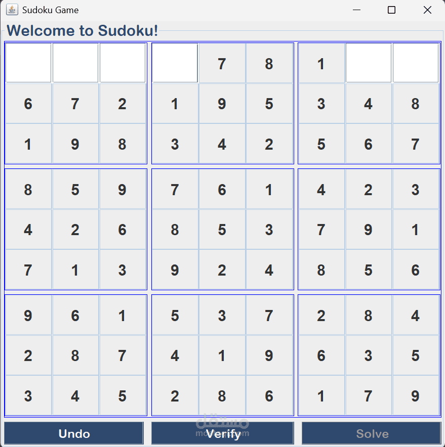 Sudoku Game