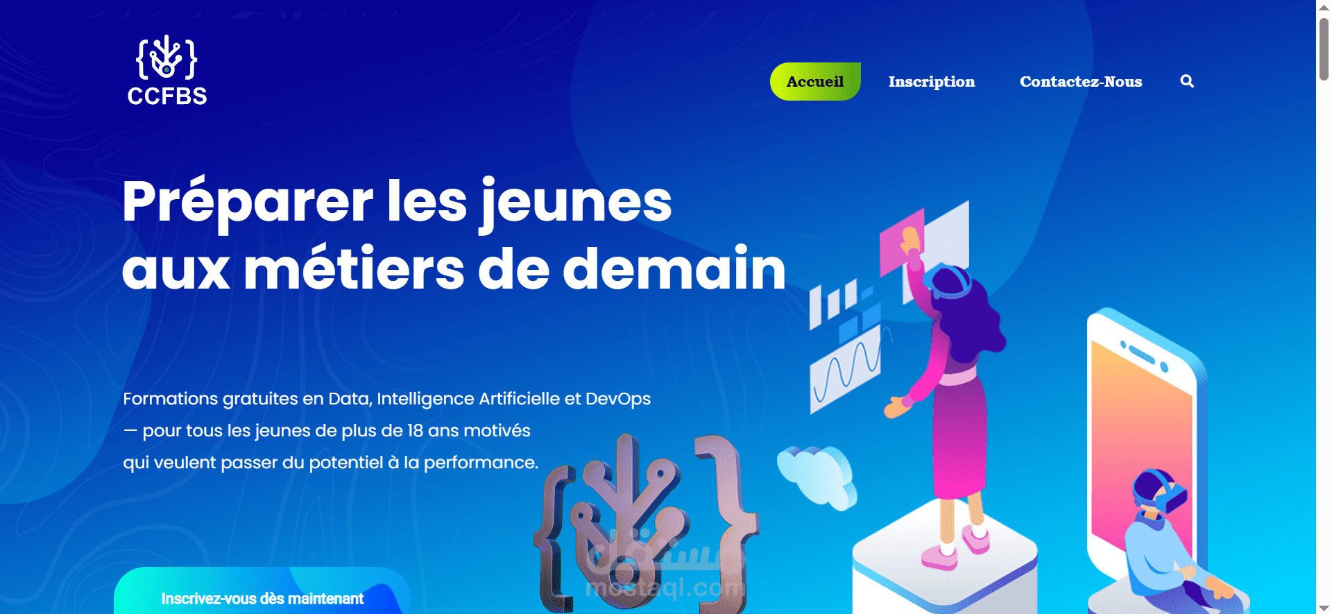 تطوير منصة Centre de Coding de Fquih Ben Salah التعليمية