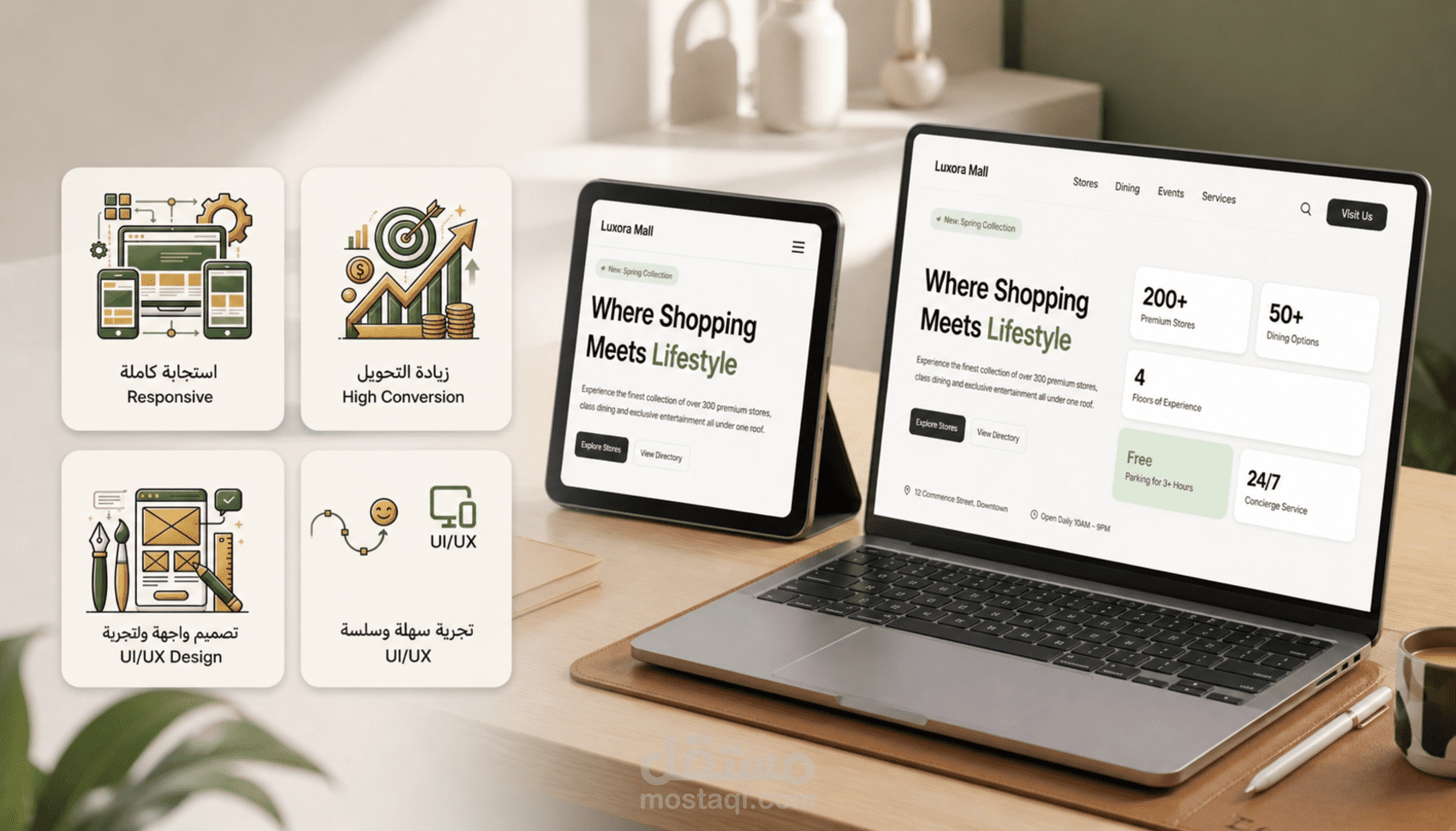 تصميم وانشاء صفحة هبوط احترافية (Landing Page) جذابة وعصرية