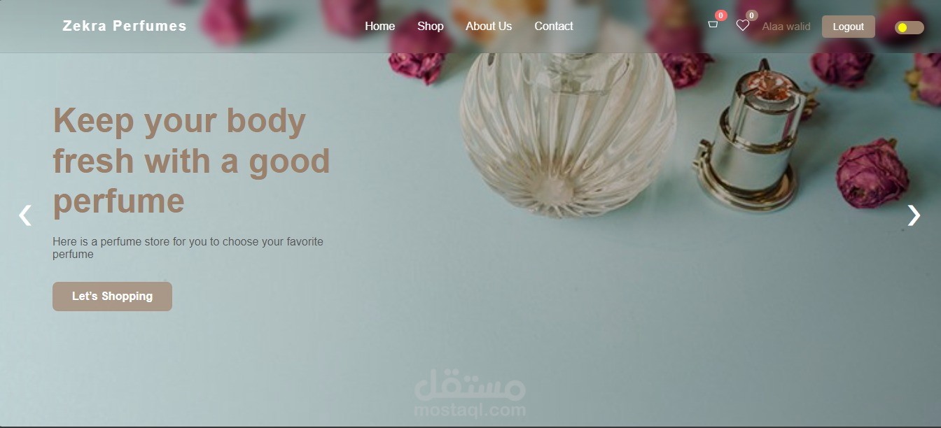 Zekra Perfume E-Commerce Website