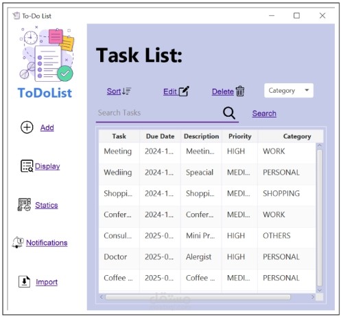 ToDo List desktop app