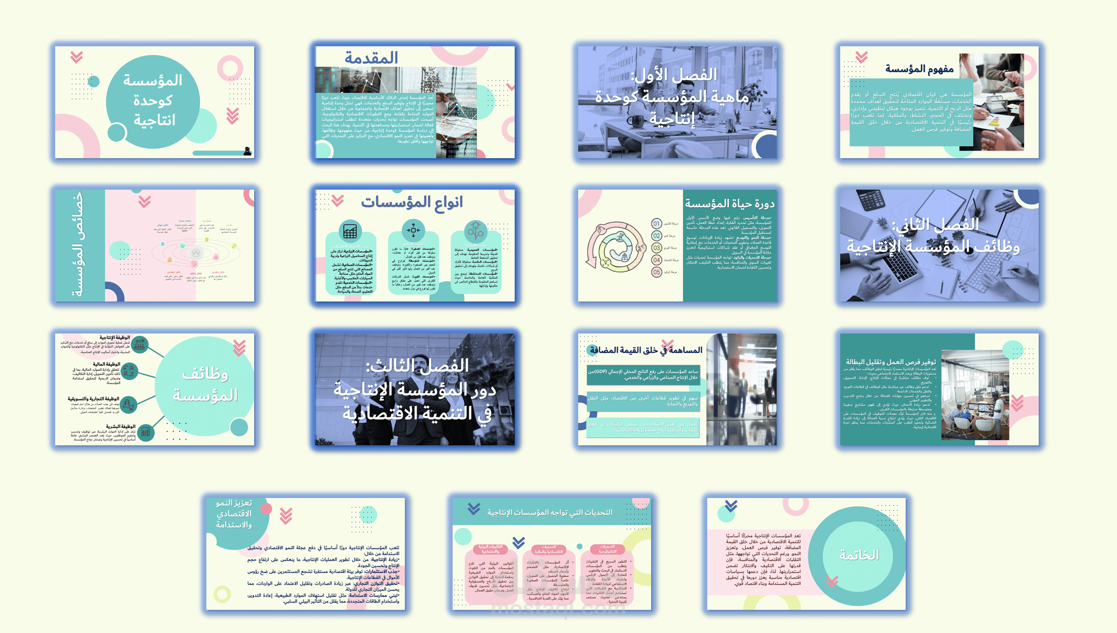 المؤسسة كوحدة انتاجية