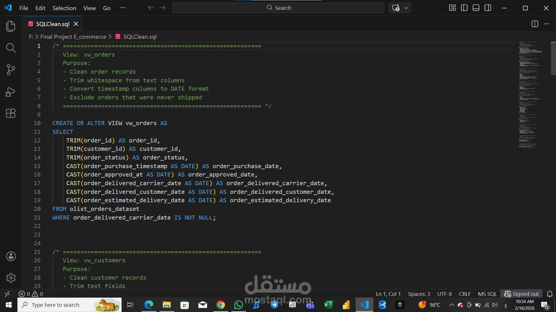 SQL (Clean - Queries)