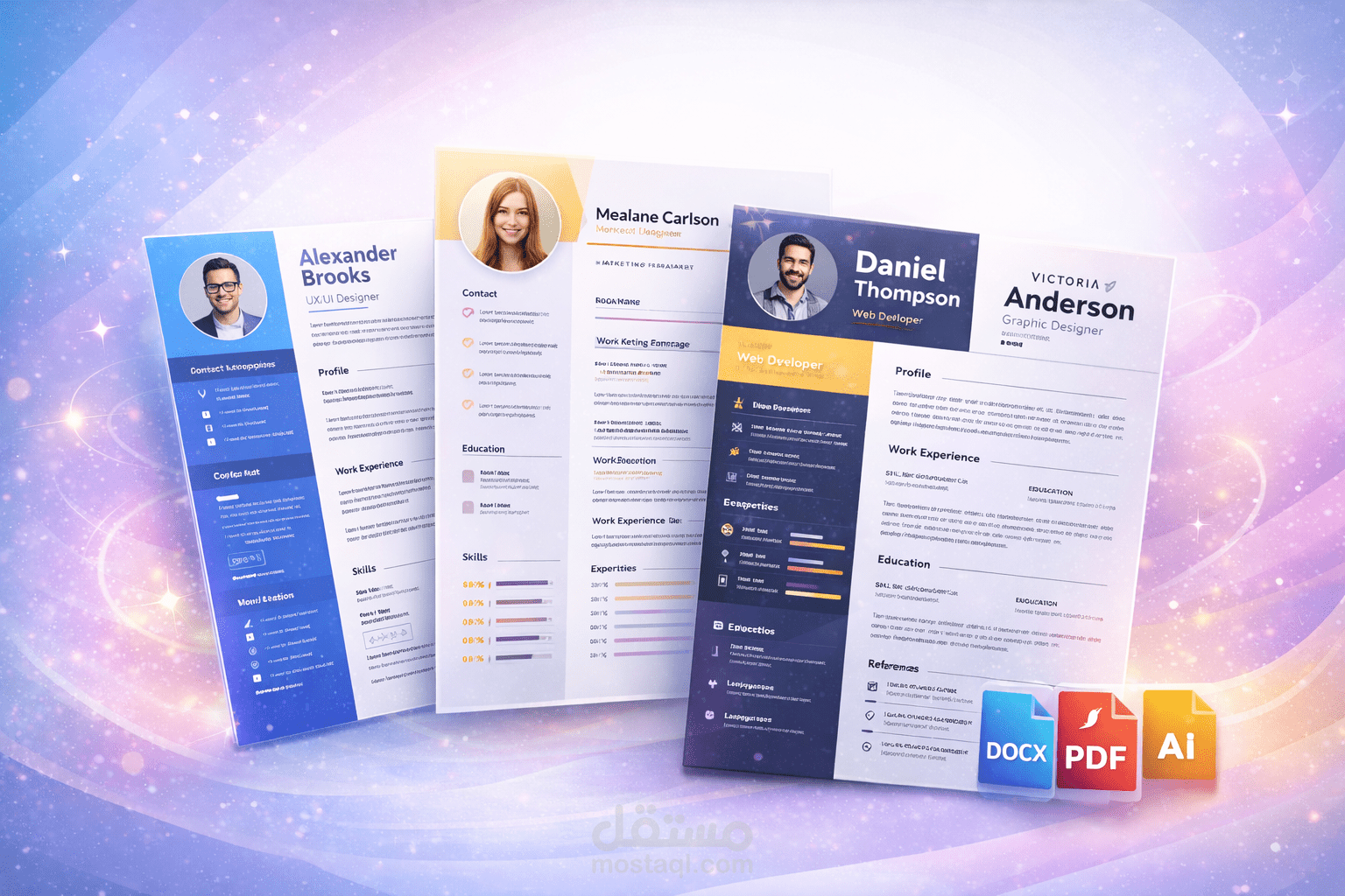 تصميم سيرة ذاتية (CV) احترافية لجميع الأنظمة