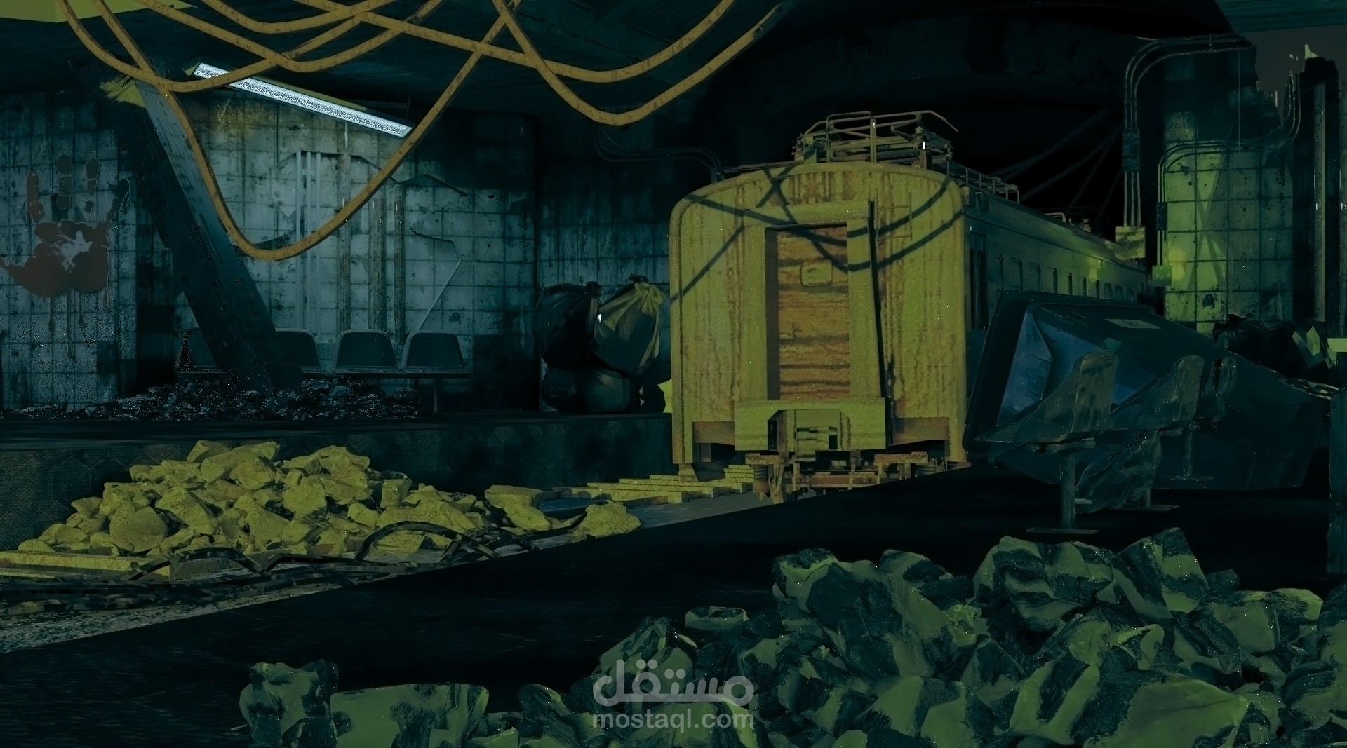 تصميم مشهد سينمائي لأحد مواقع لرواية يوتوبيا تأليف احمد خالد توفيق