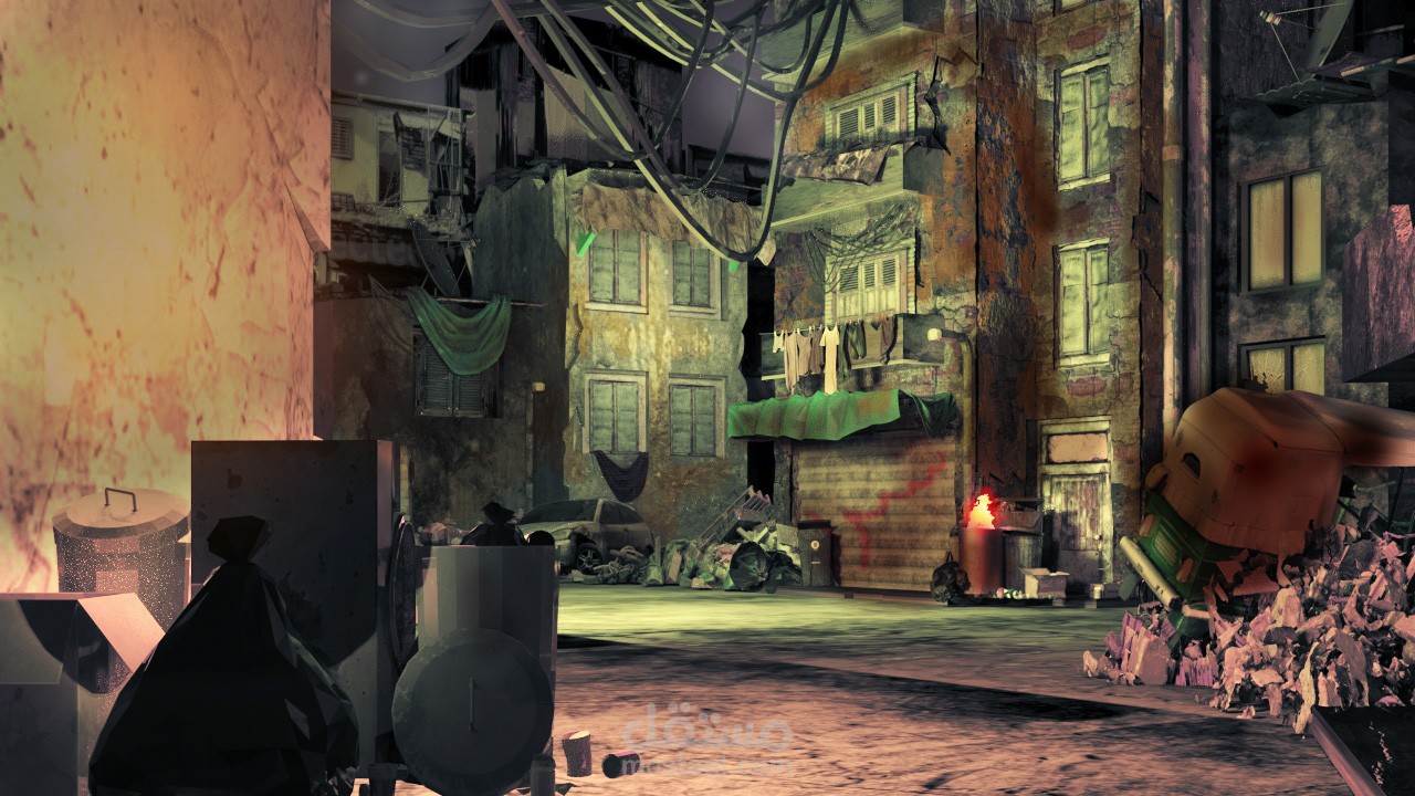 تصميم مشهد سينمائي خارجي لرواية يوتوبيا تأليف احمد خالد توفيق