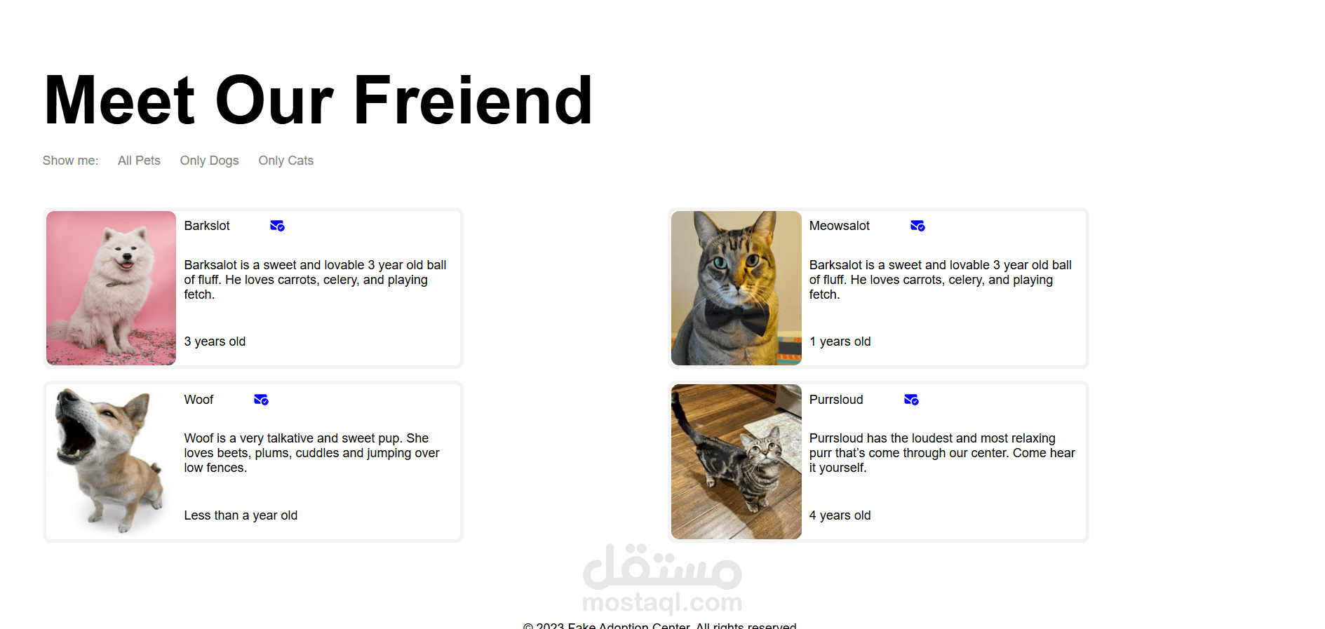 معرض للحيوانات الاليفه