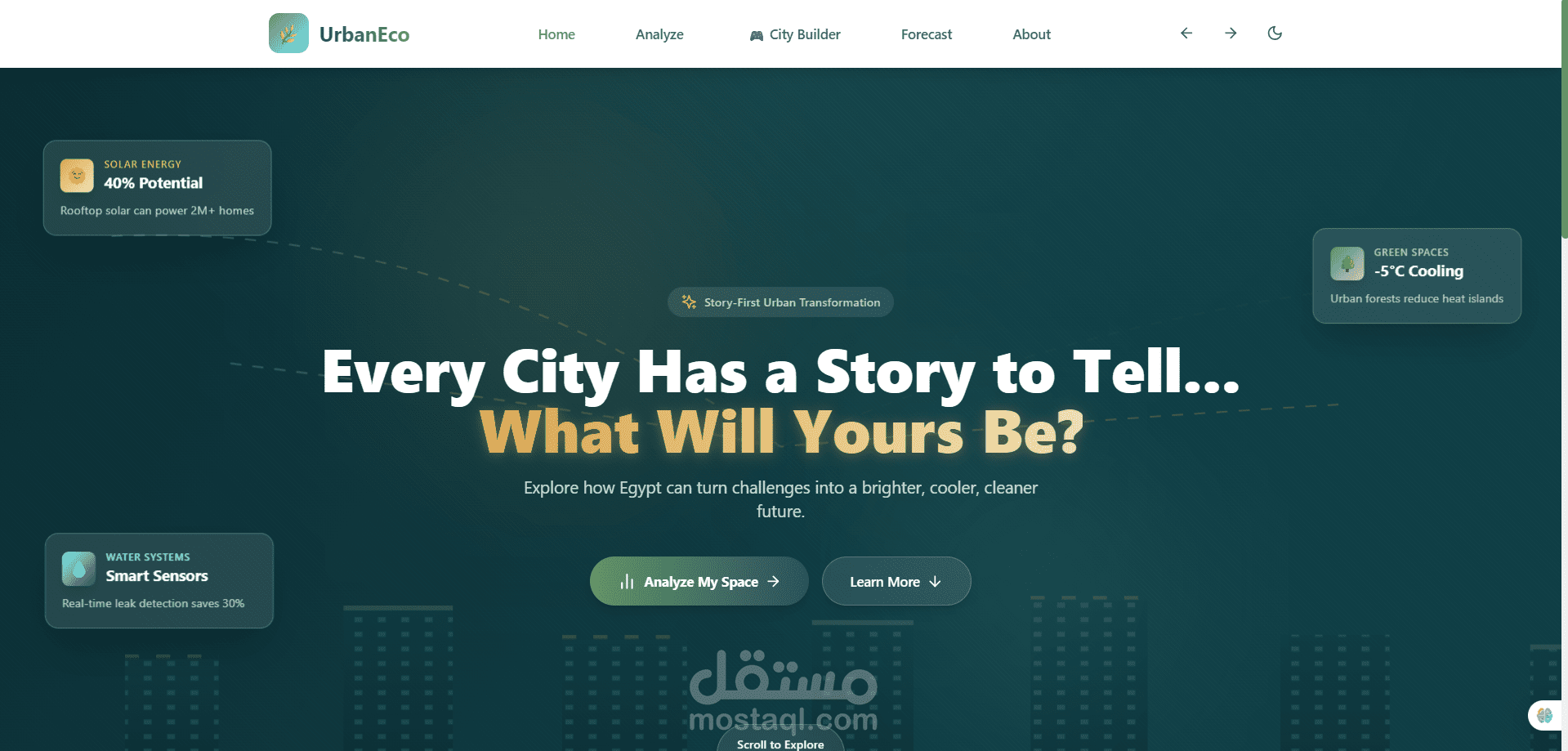 منصة ذكية لدعم القرارات البيئية المستدامة (Data-Driven Decision Making Platform)