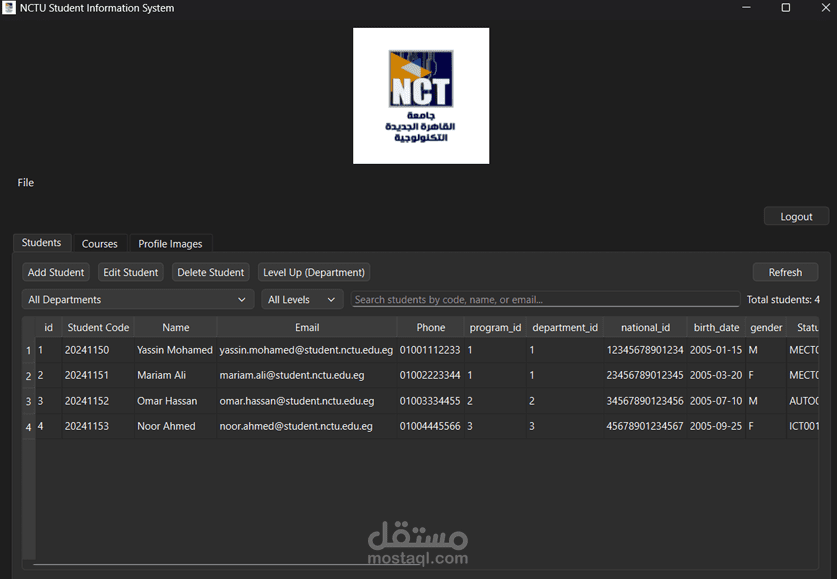 SIS Desktop application