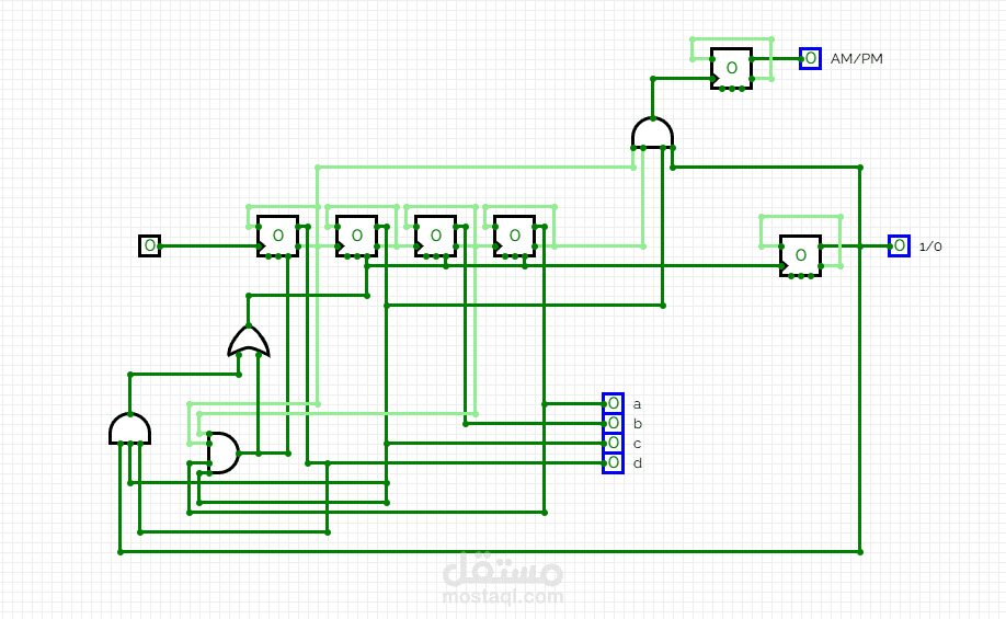 digital clock using flipflps