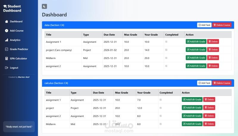 Student Dashboard