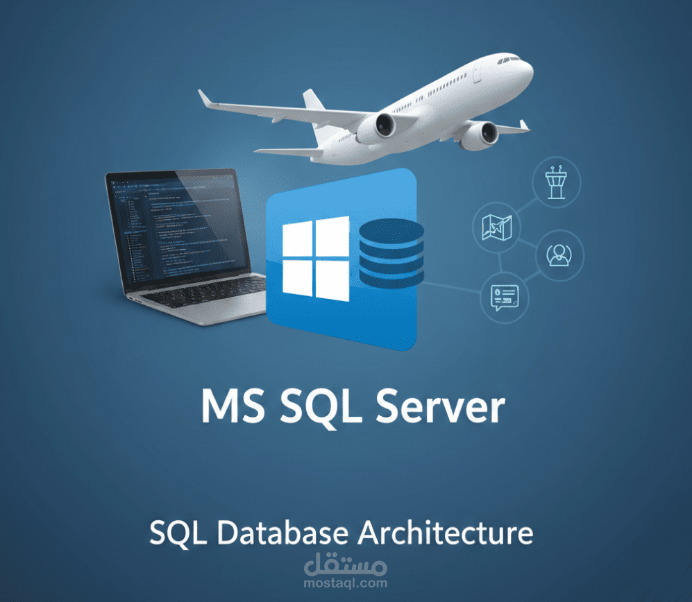 تصميم وبناء قاعدة بيانات متكاملة لإدارة شركات الطيران
