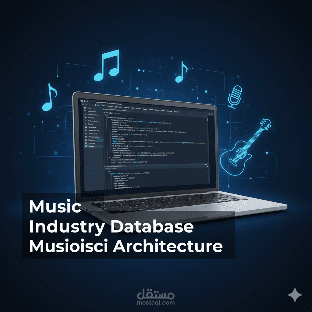 تصميم قاعدة بيانات لإدارة الإنتاج الموسيقي والفنانين
