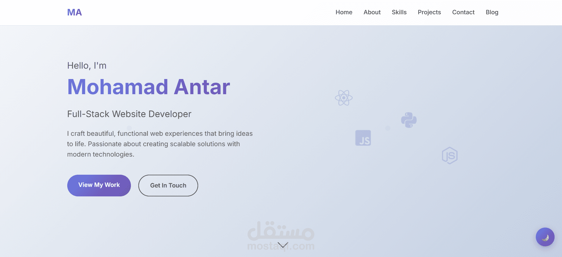 انشاء بورتفوليو