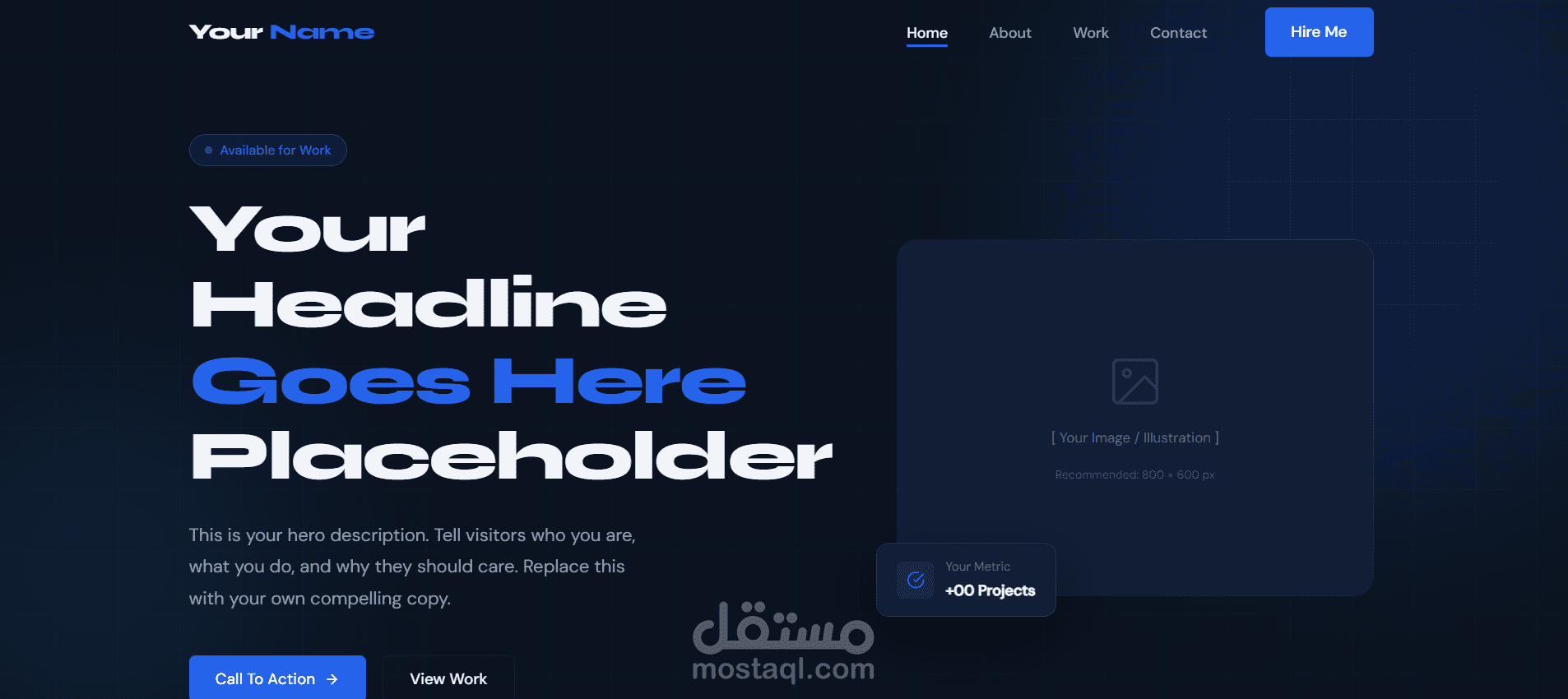 Template React Single Page Portfolio / Landing Page
