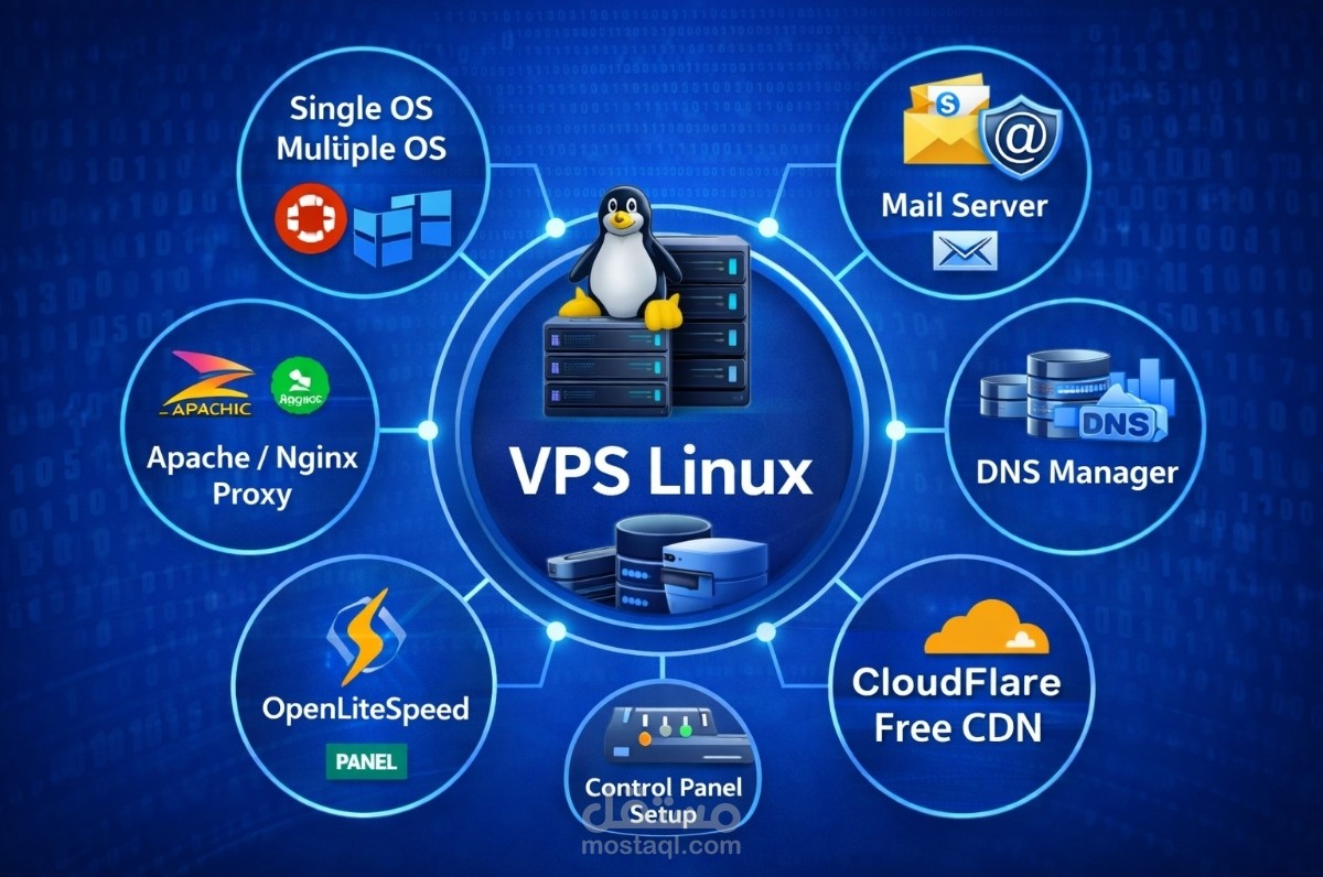 تجهيز سيرفر VPS لينكس كامل