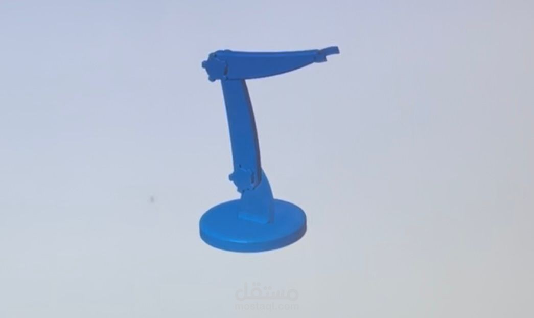 ذراع روبوتية 3 درجات حرية (3-DOF) – محاكاة وتحكم عملي