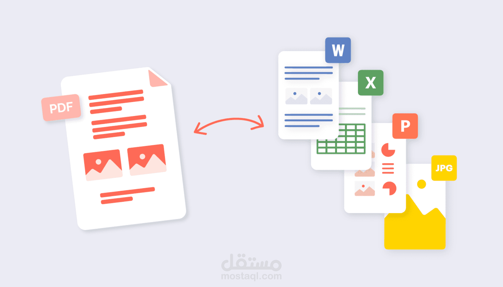 انشاء بنك اساله باستخدام word و excel