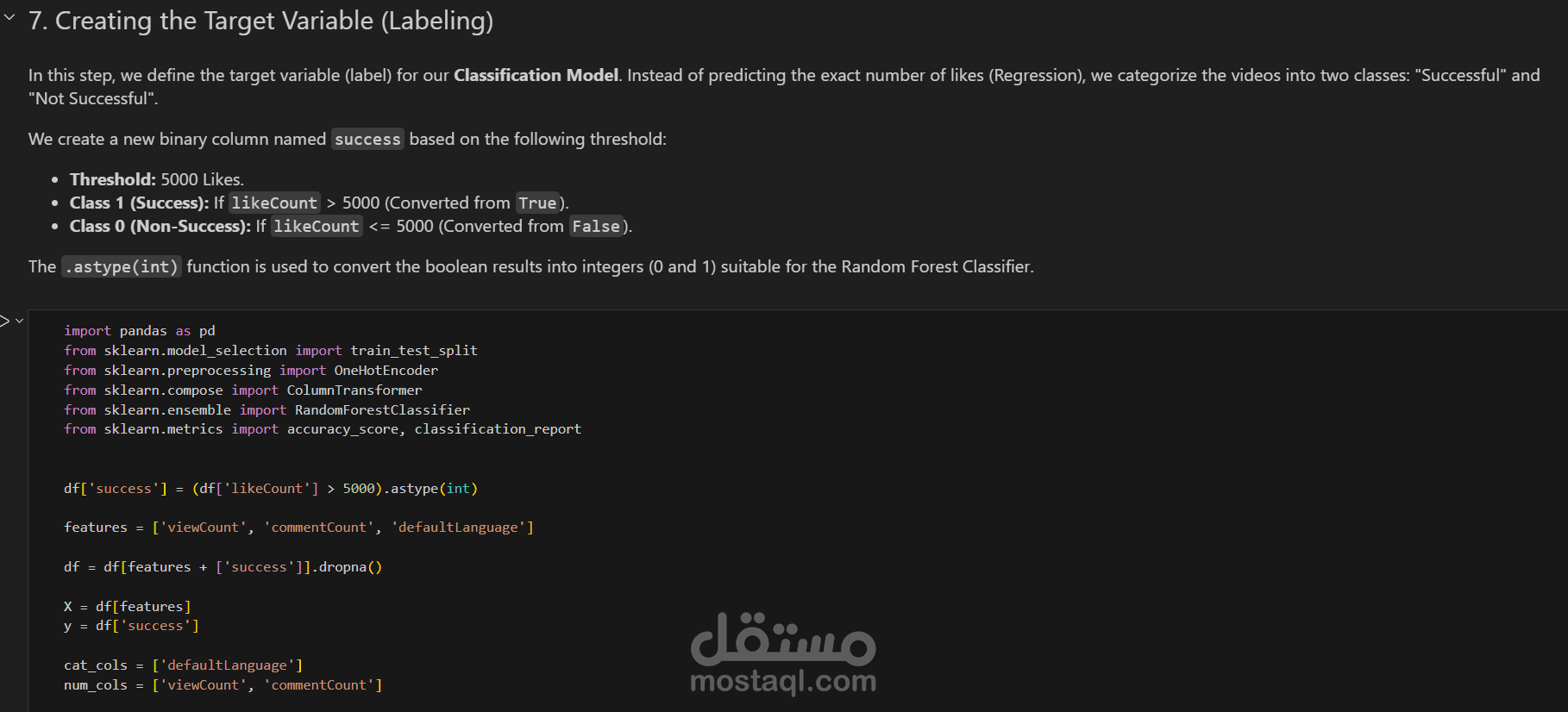 YouTube Video Success Prediction Model