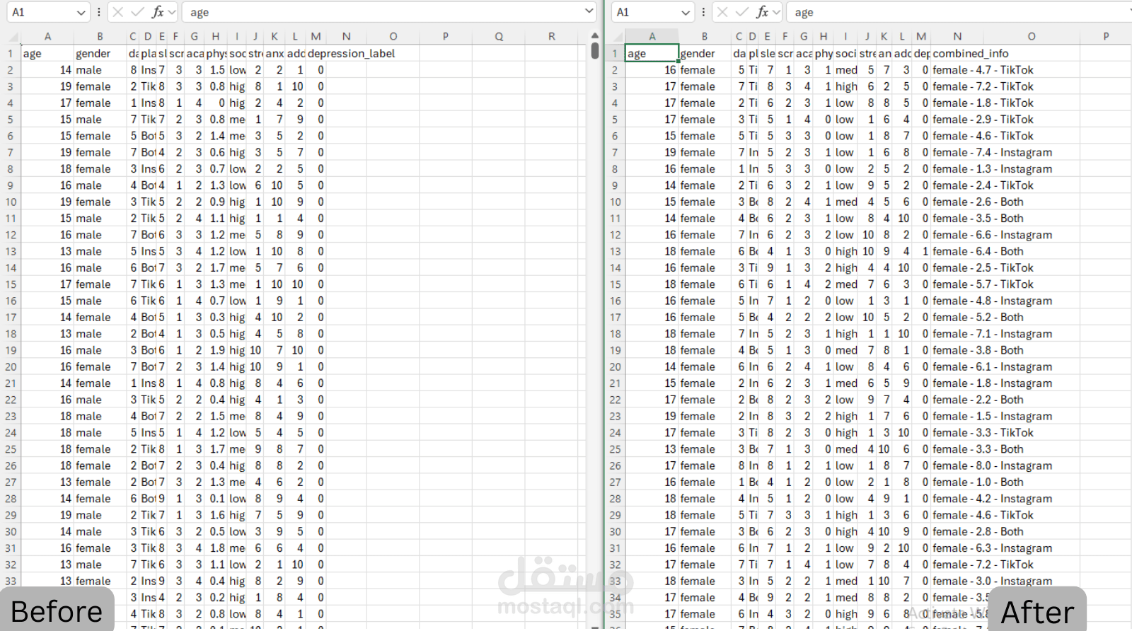 تنظيف وتنظيم ملف بيانات (CSV) باستخدام Python (Pandas) و Excel