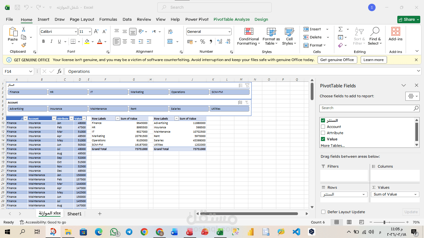 Pivot Tables