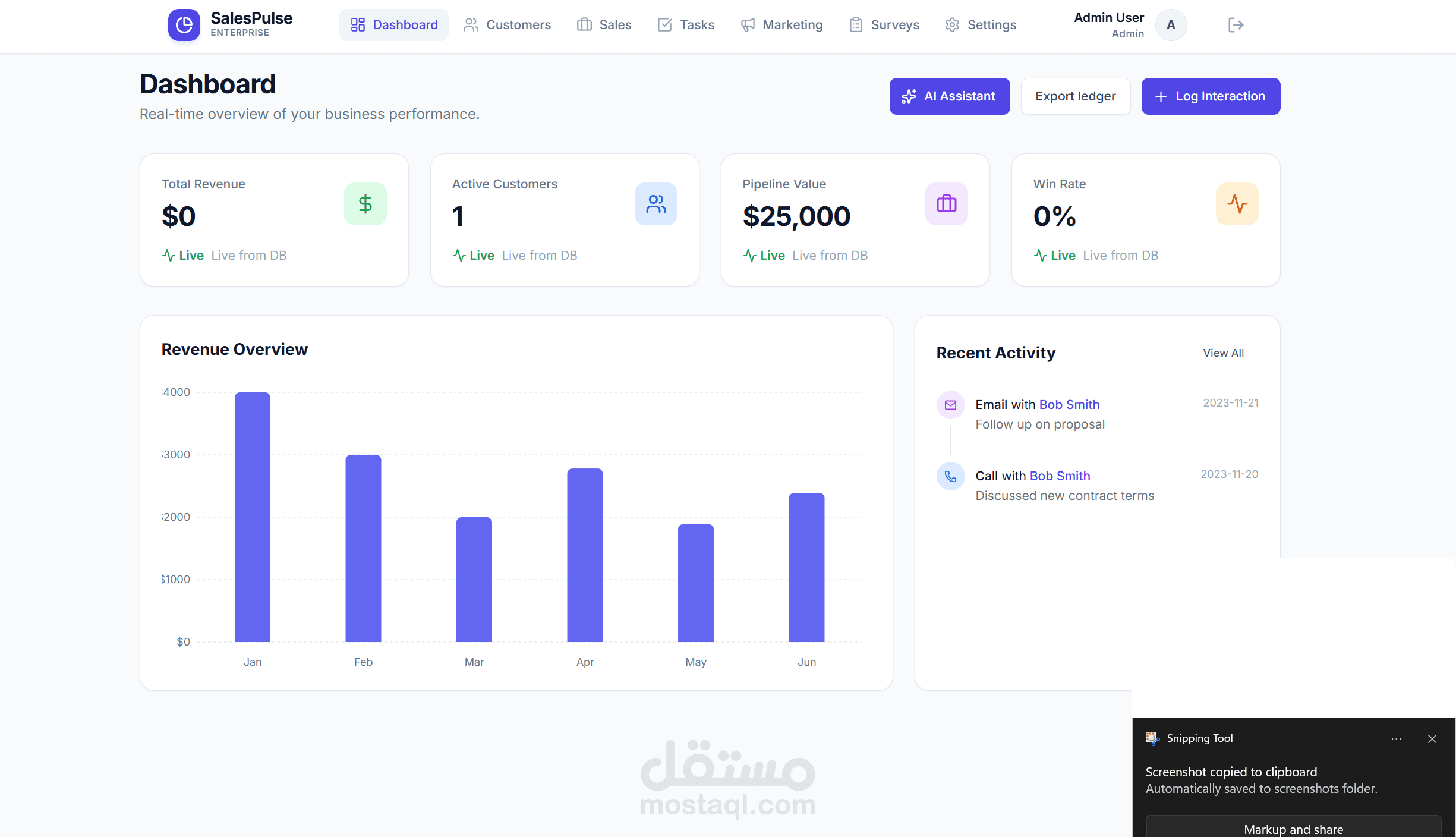 SalesPulse AI – منصة ذكية لإدارة علاقات العملاء وتحليل المبيعات