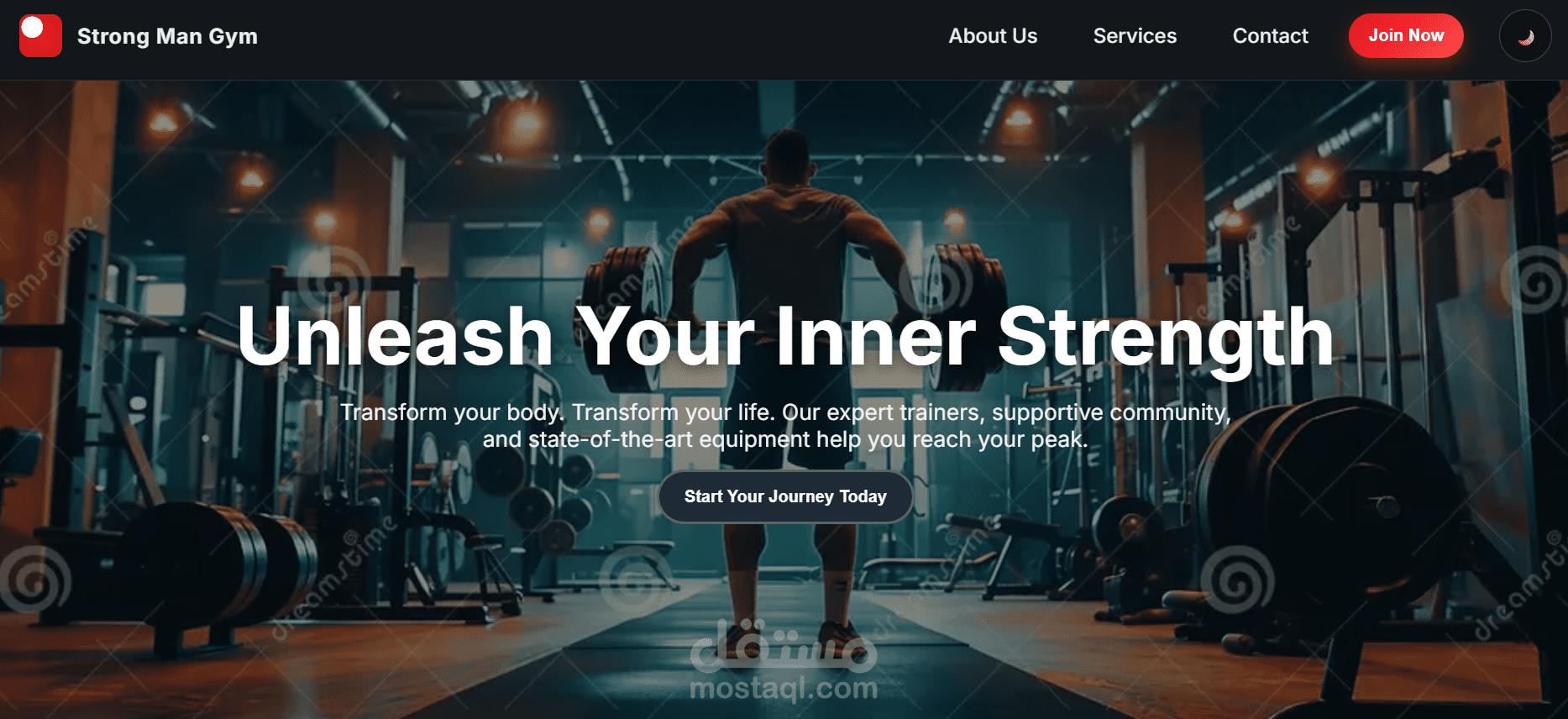 GYM landing page