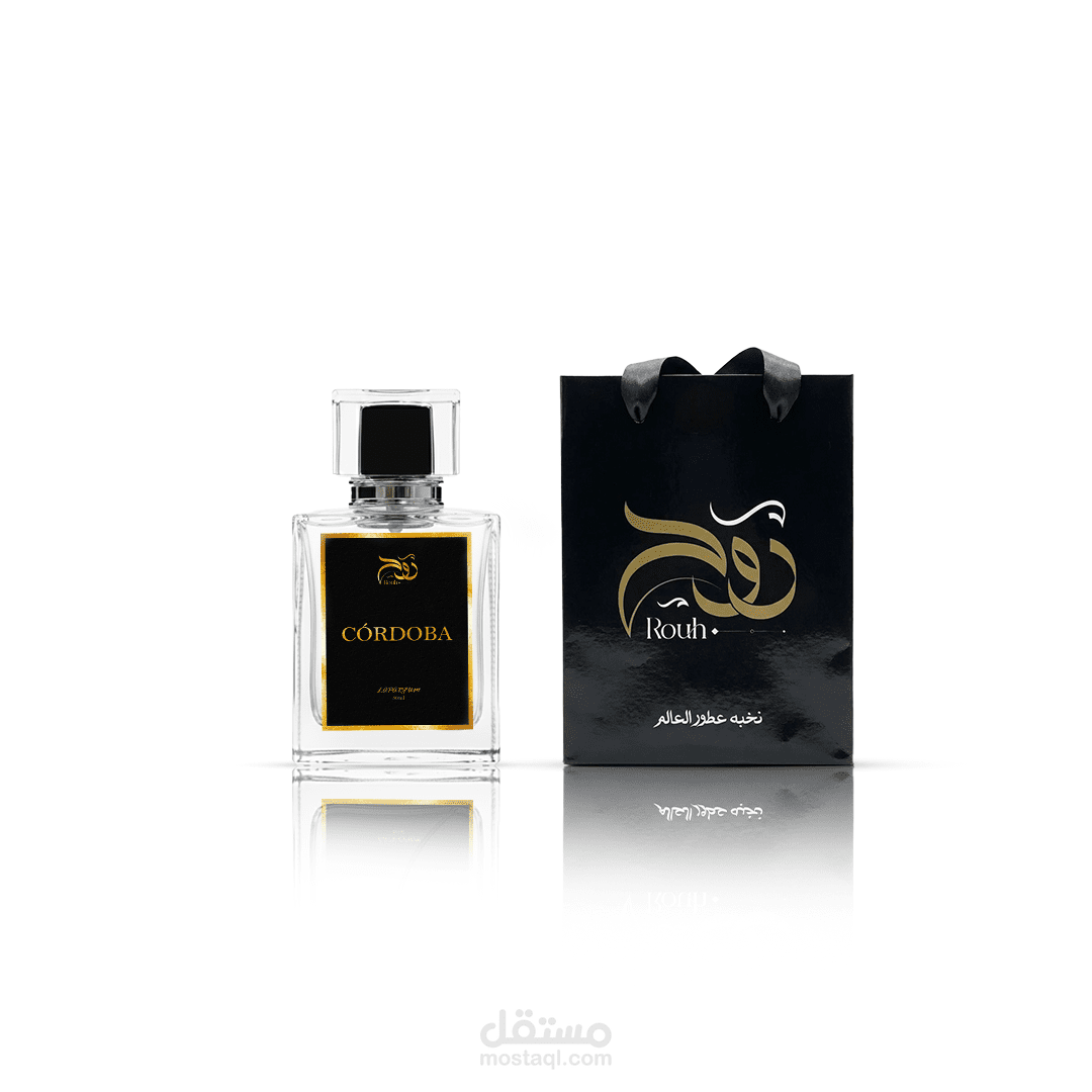 تصميم منشورات سوشيال ميديا احترافية لبراند عطور “روح” بهوية بصرية مميزة لكل فئة عطرية