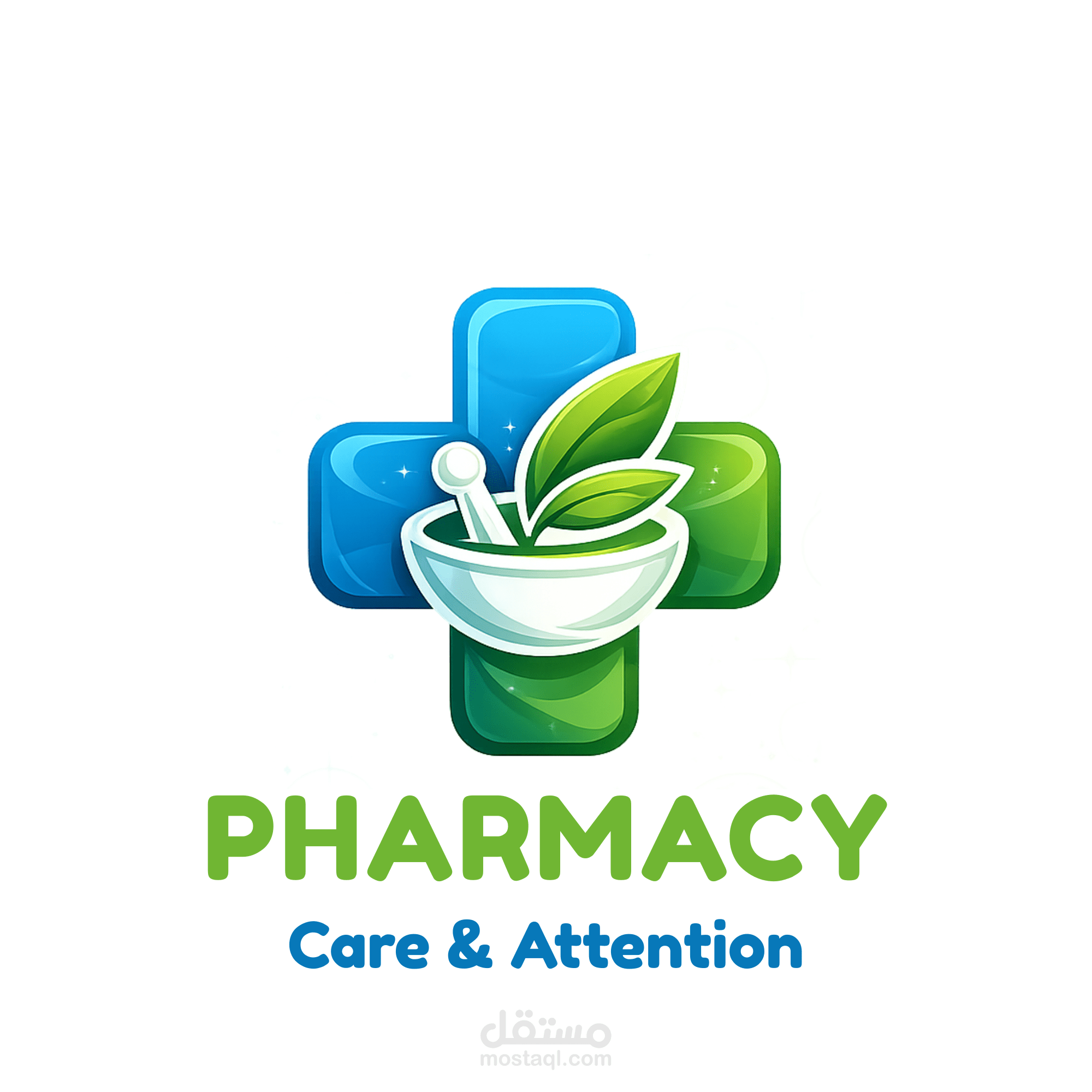 تصميم شعار صيدلية "Care & Attention"