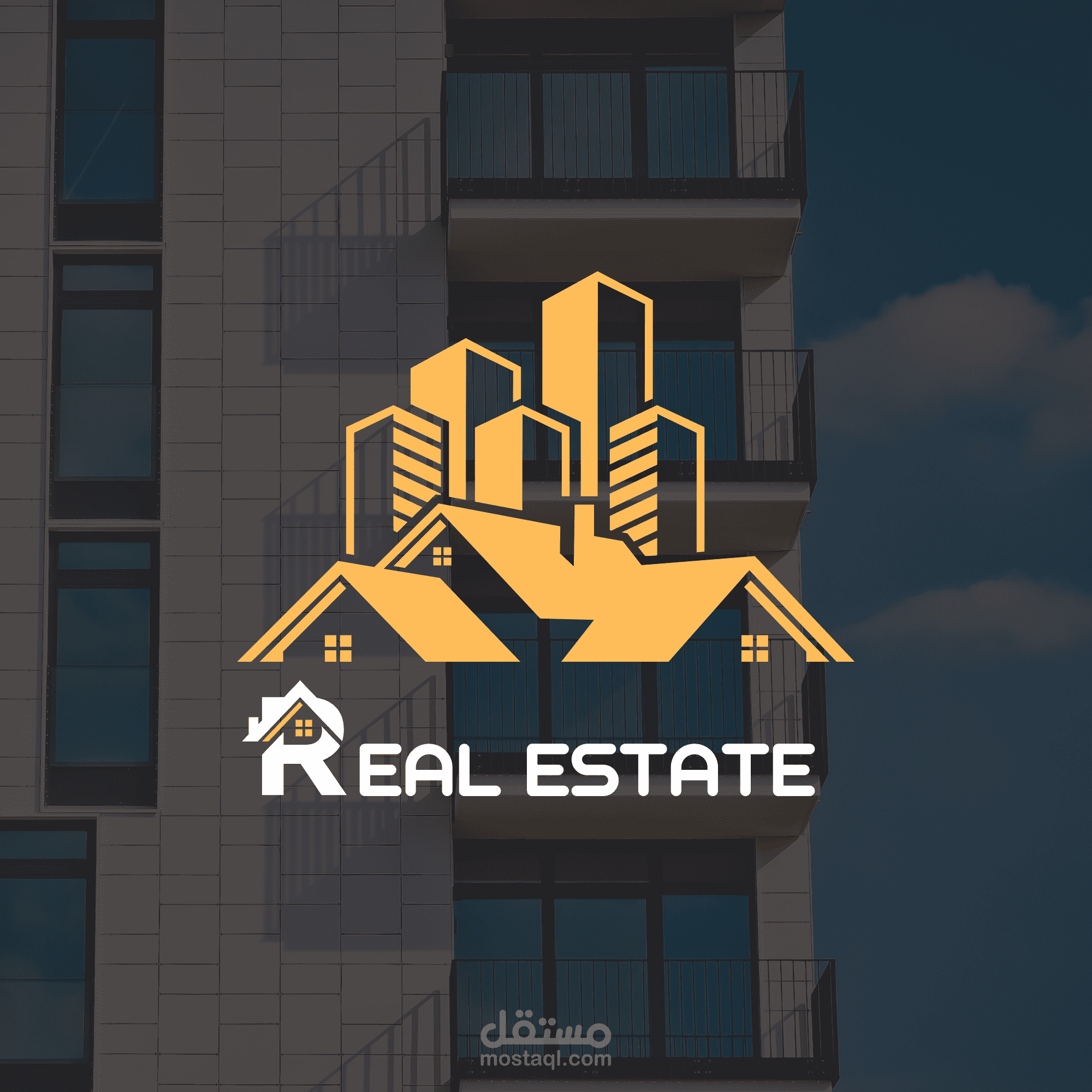 شعار بسيط عن العقارات