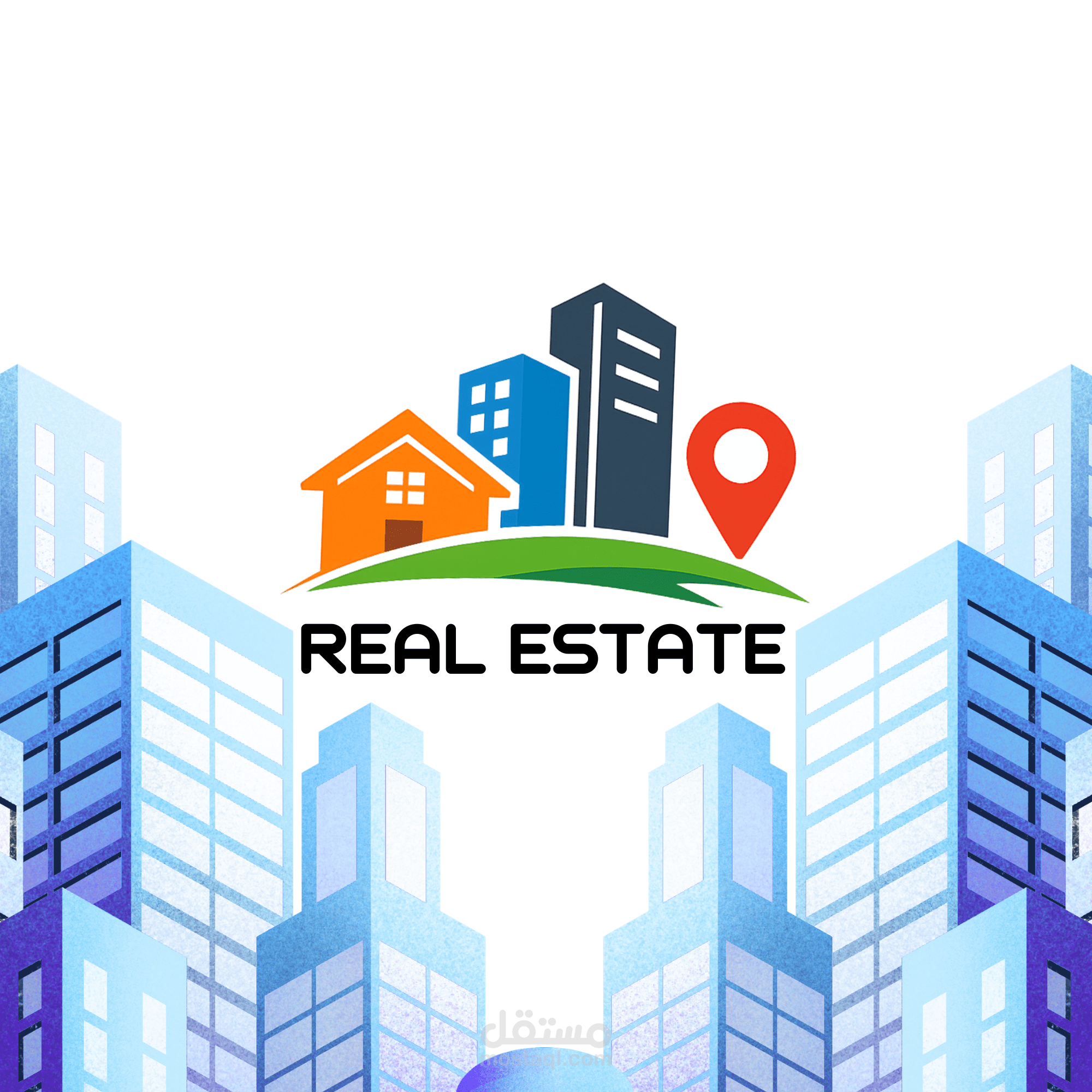 شعار بسيط عن شركة عقارات
