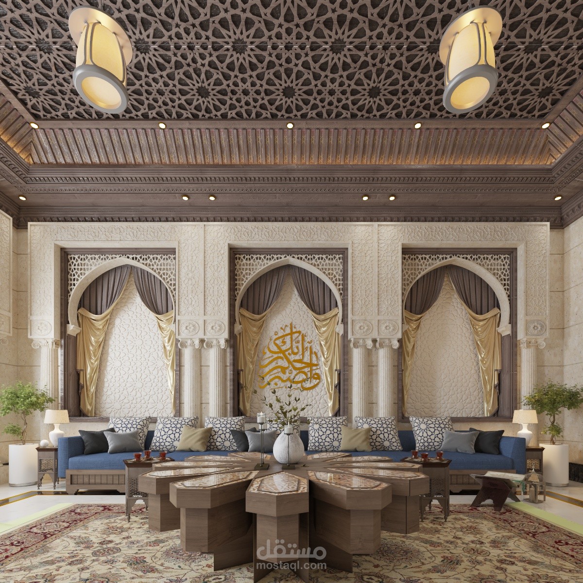 luxurious Islamic-inspired living room Design