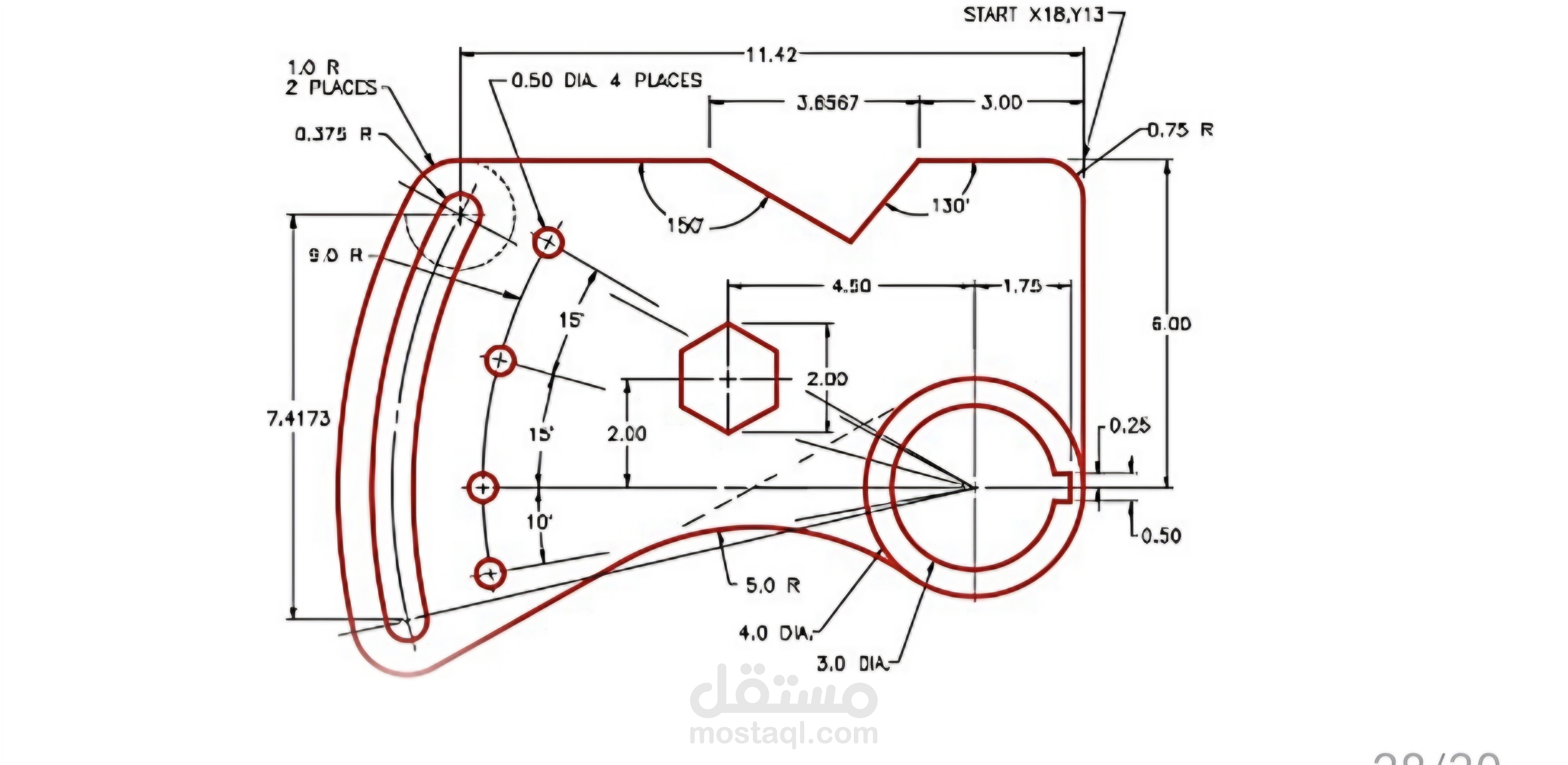 رسم وتعديل الرسومات الهندسية على AutoCAD