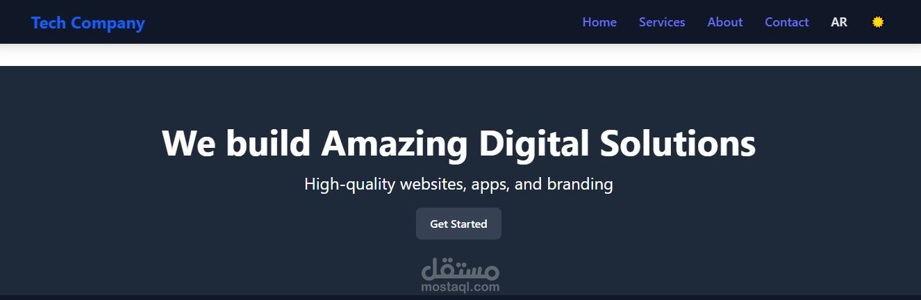 React Landing Page