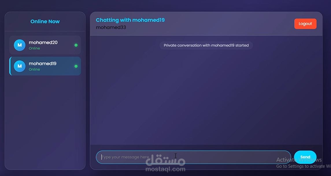 Real-Time Private Chat App (MVC Architecture)