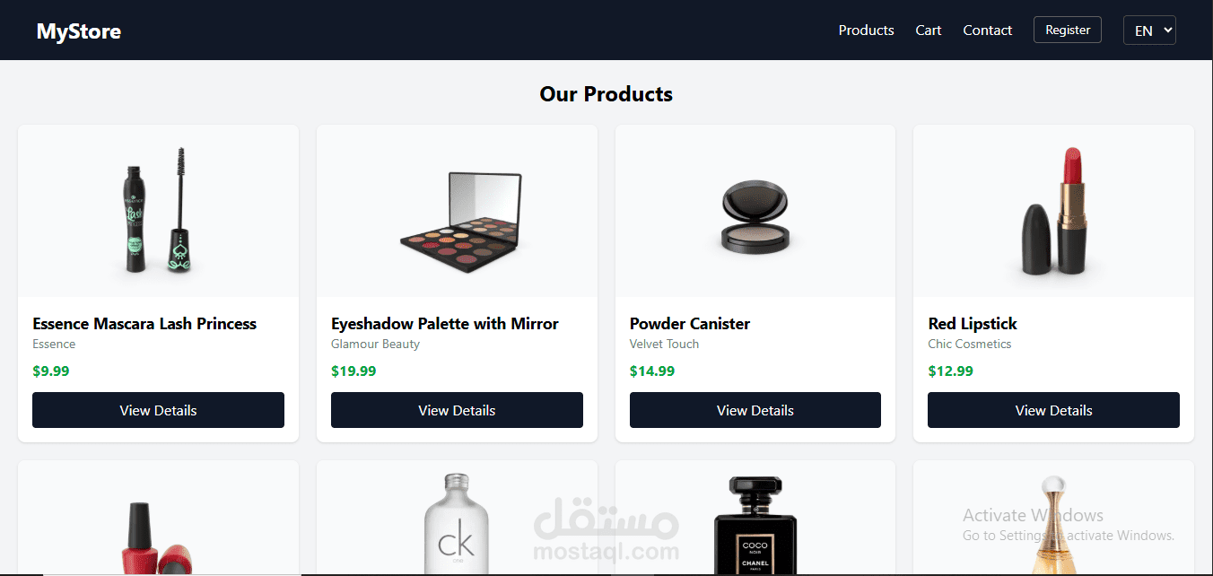 إنشاء موقع ويب احترافي (Landing Page) باستخدام React و API – تصميم عصري وسريع