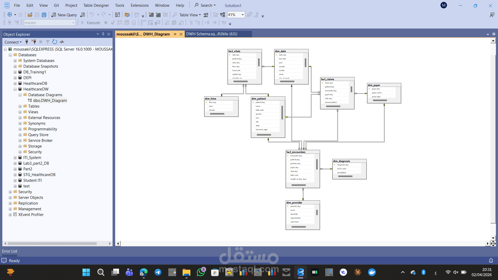 تصميم Data warehouse