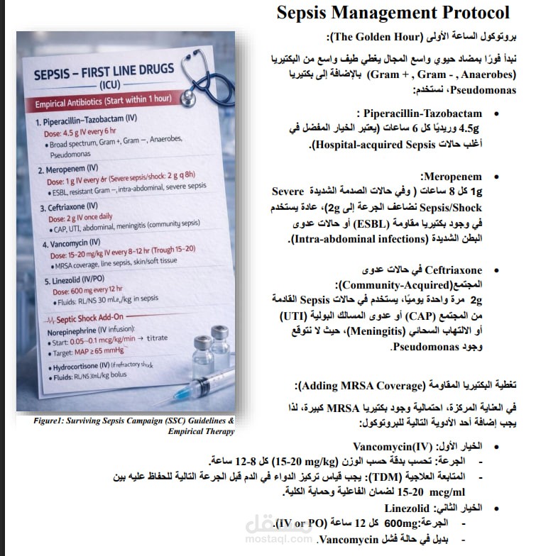 الدليل السريري الشامل لتسمم الدم (Sepsis): من الآلية المرضية إلى أحدث بروتوكولات العلاج