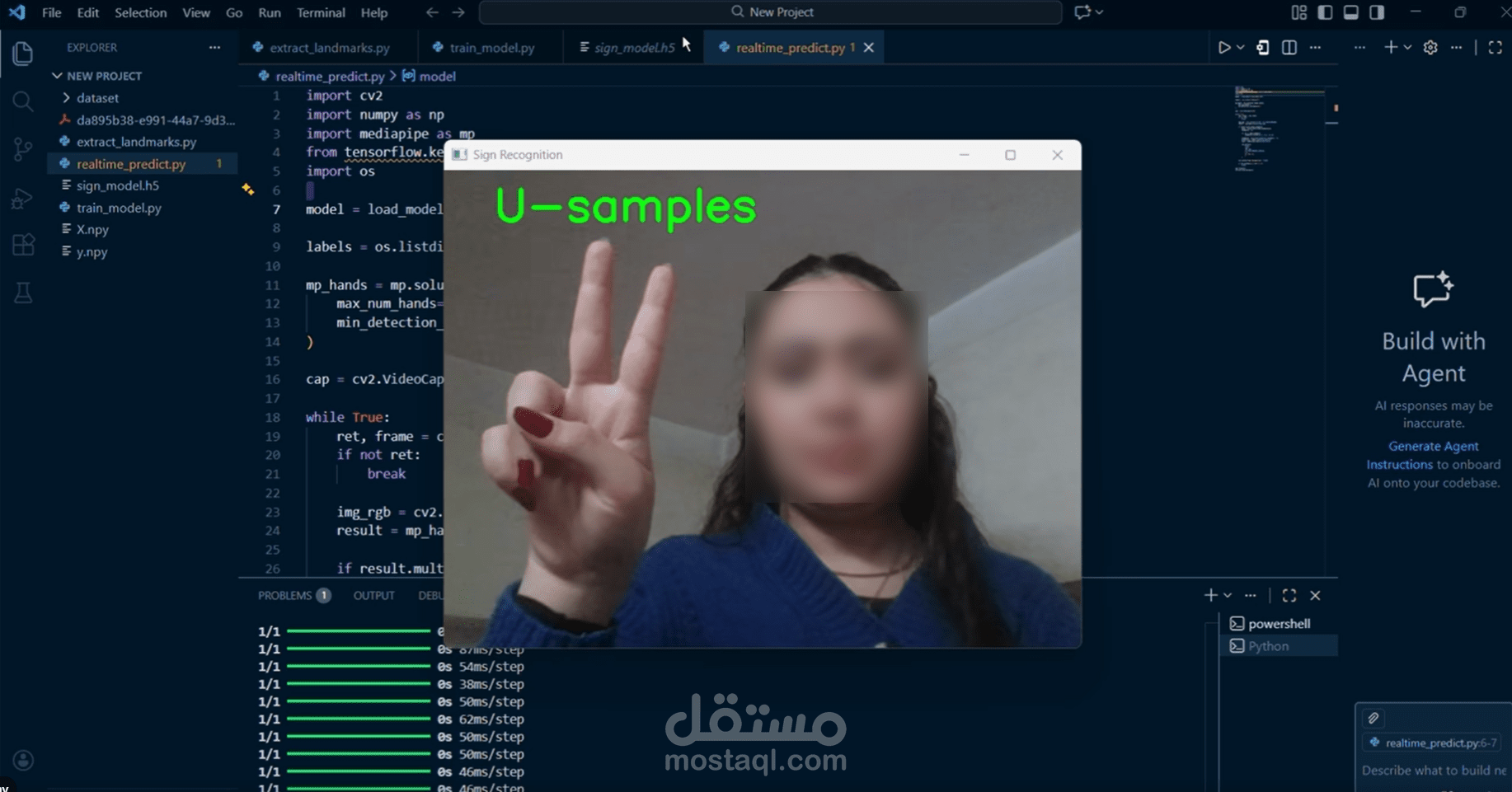 نظام التعرف على لغة الإشارة في الوقت الفعلي باستخدام الذكاء الاصطناعي