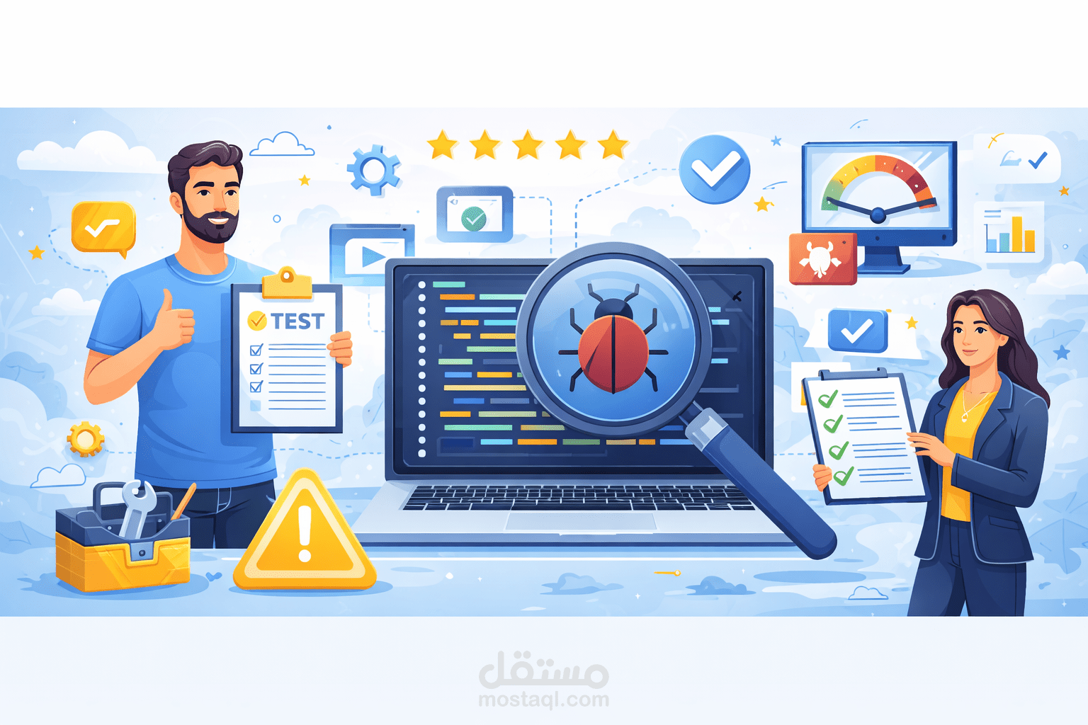 كتابة test cases