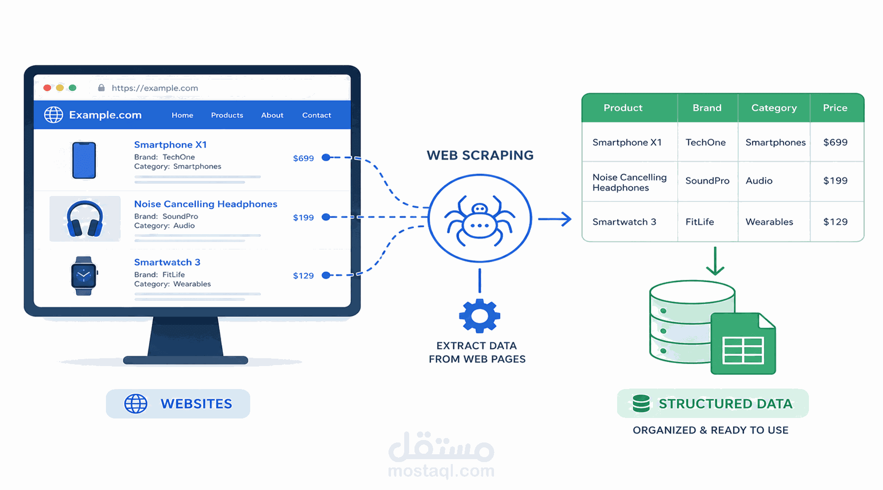 استخراج بيانات المنتجات من مواقع التجارة الإلكترونية (Web Scraping)