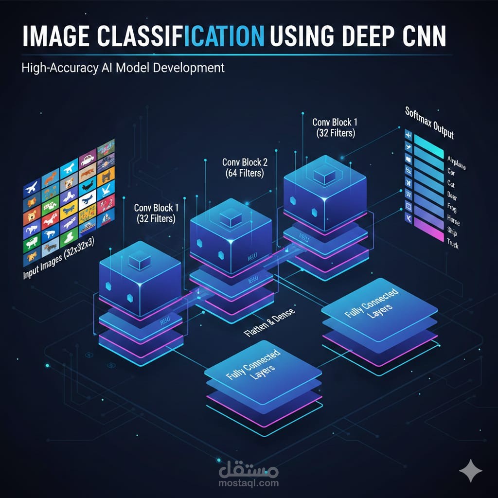 تصنيف الصور الرقميه باستخدام الشبكات العصبيه CNN (Deep Learning)
