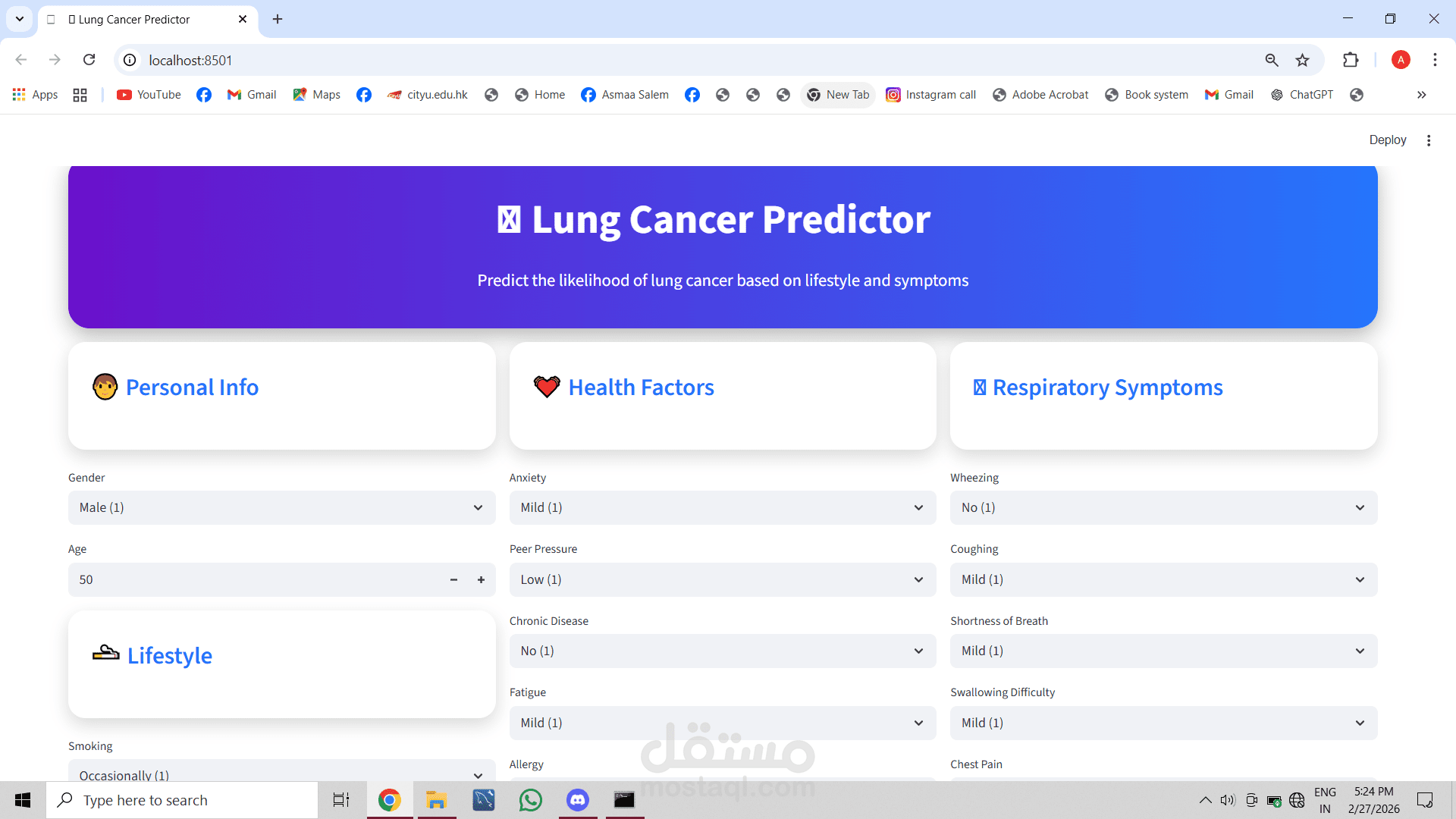 lung cancer predictor