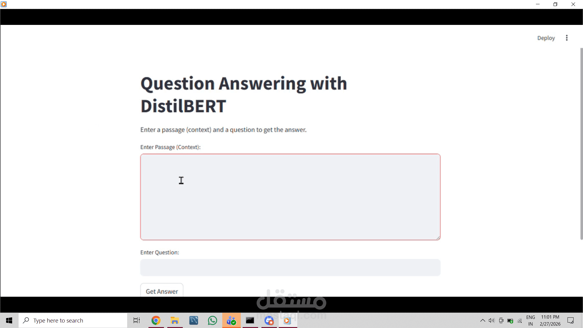 Question Answering Model